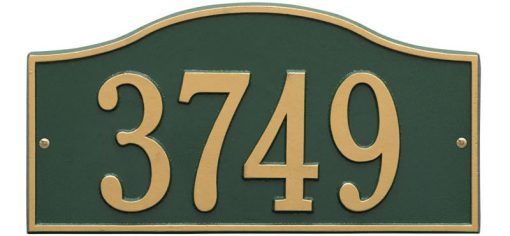 Rolling Hills Plaques – Standard Wall – One Line Green Gold