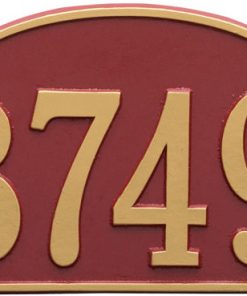 Rolling Hills Plaques – Standard Wall – One Line Red Gold