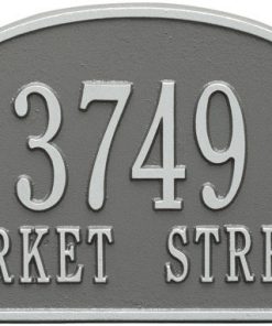 Rolling Hills Plaques – Standard Wall – Two Line Oil Pewter Silver