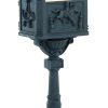 Victorian Pedestal Mailbox Black