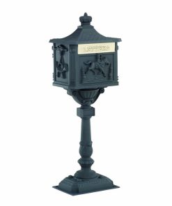 Victorian Pedestal Mailbox Black