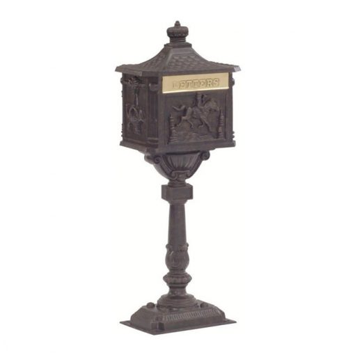 Victorian Pedestal Mailbox Bronze