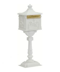 Victorian Pedestal Mailbox White