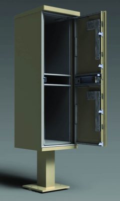 2 Door Florence Outdoor Parcel Locker Open