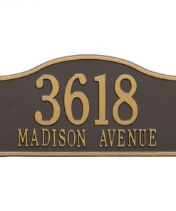 Bronze Gold Rolling Hills Plaques – Grand Wall – Two Line