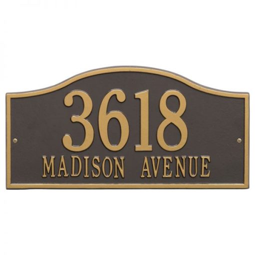 Bronze Gold Rolling Hills Plaques – Grand Wall – Two Line
