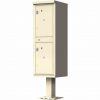 Outdoor Parcel Locker with Pedestal Stand - 2 Parcel Lockers Sand
