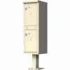 Outdoor Parcel Locker with Pedestal Stand - 2 Parcel Lockers Sand