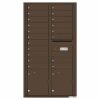 Front Loading Commercial Mailbox with 19 Tenant Compartments and 2 Parcel Lockers - Versatile Double Column Mailbox Antque Bronze