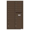 Versatile Front Loading 4C Commercial Mailbox with 18 Tenant Doors and 2 Parcel Lockers Antique Bronze