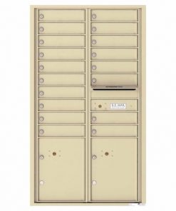 Versatile Front Loading 4C Commercial Mailbox with 18 Tenant Doors and 2 Parcel Lockers Sandstone