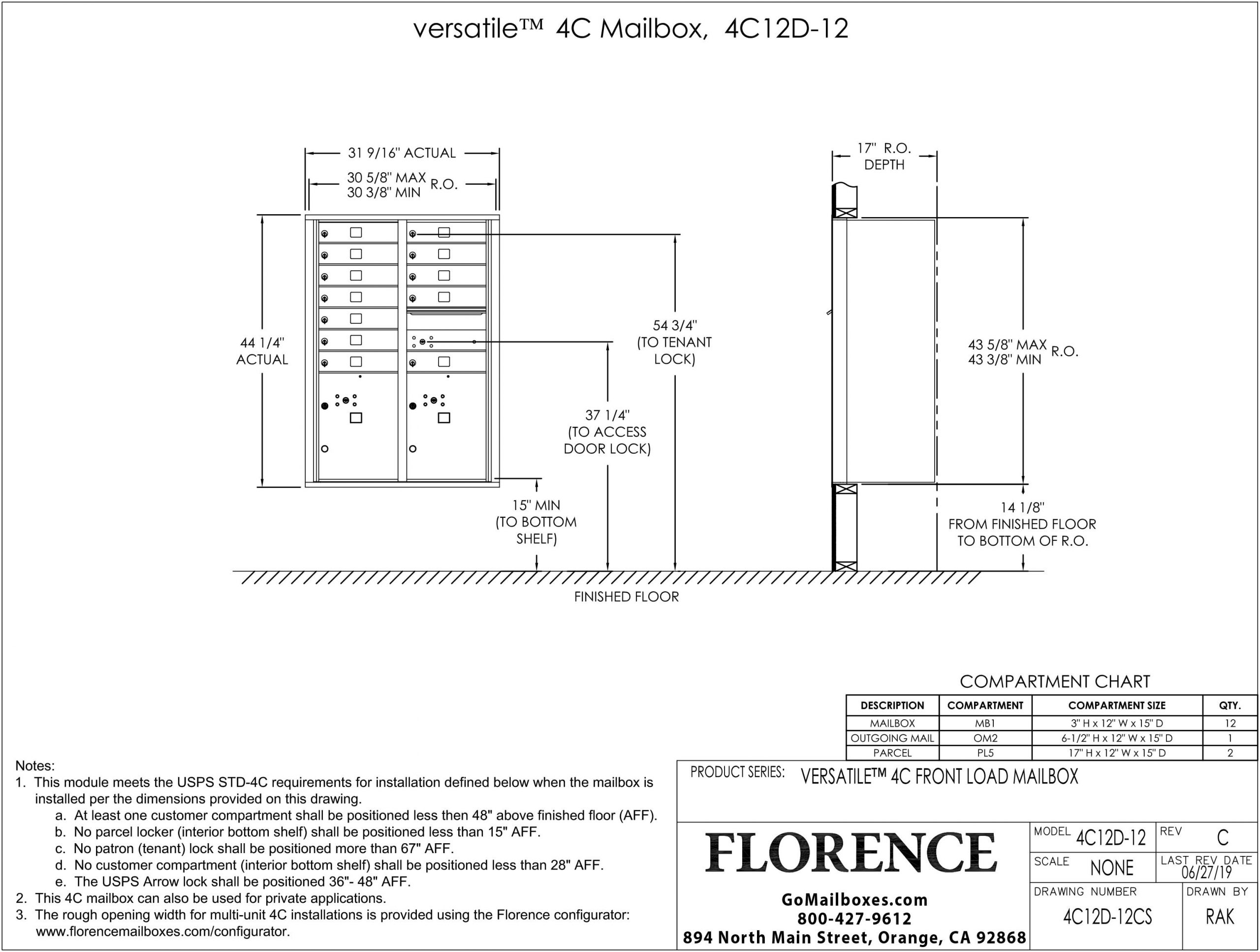 4C12D-12CS Dimensions