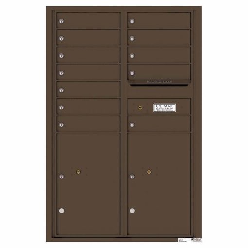 Florence Versatile Front Loading 4C Commercial Mailbox 4C13D-12 Antique Bronze