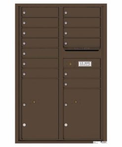 Florence Versatile Front Loading 4C Commercial Mailbox 4C13D-12 Antique Bronze
