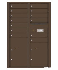 Florence Versatile Front Loading 4C Commercial Mailbox 4C13D-12 Antique Bronze