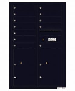 Florence Versatile Front Loading 4C Commercial Mailbox 4C13D-12 Black