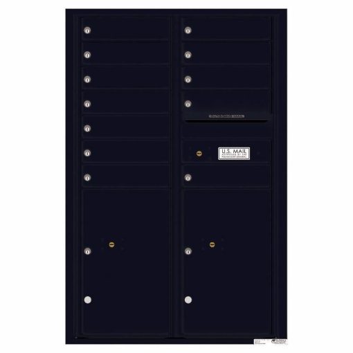 Florence Versatile Front Loading 4C Commercial Mailbox 4C13D-12 Black