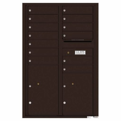 Florence Versatile Front Loading 4C Commercial Mailbox 4C13D-12 Dark Bronze