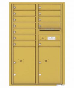 Florence Versatile Front Loading 4C Commercial Mailbox 4C13D-12 Gold Speck