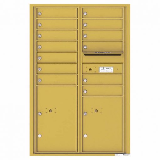 Florence Versatile Front Loading 4C Commercial Mailbox 4C13D 12 Gold Speck