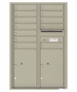 Florence Versatile Front Loading 4C Commercial Mailbox 4C13D-12 Postal Grey