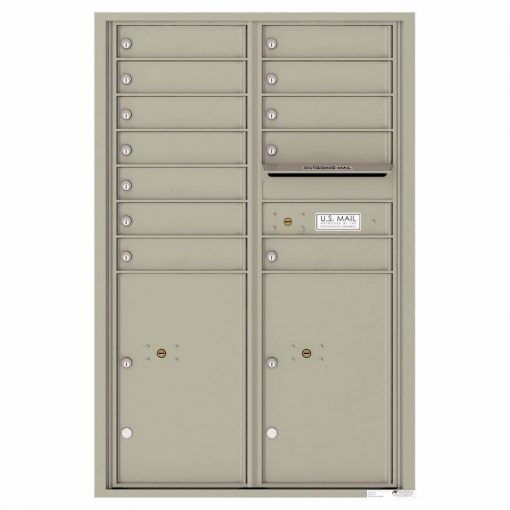 Florence Versatile Front Loading 4C Commercial Mailbox 4C13D 12 Postal Grey