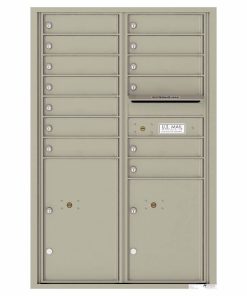 Florence Versatile Front Loading 4C Commercial Mailbox 4C13D-12 Postal Grey