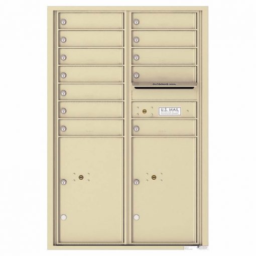 Florence Versatile Front Loading 4C Commercial Mailbox 4C13D 12 Sandstone