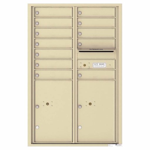 Florence Versatile Front Loading 4C Commercial Mailbox 4C13D-12 Sandstone