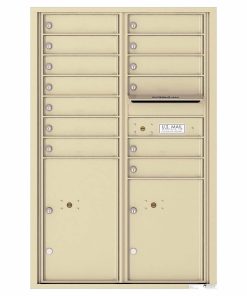 Florence Versatile Front Loading 4C Commercial Mailbox 4C13D-12 Sandstone