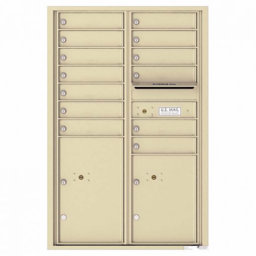 Florence Versatile Front Loading 4C Commercial Mailbox 4C13D 12 Sandstone