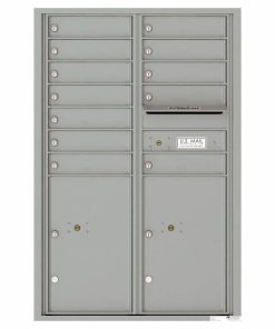 Florence Versatile Front Loading 4C Commercial Mailbox 4C13D-12 Silver Speck