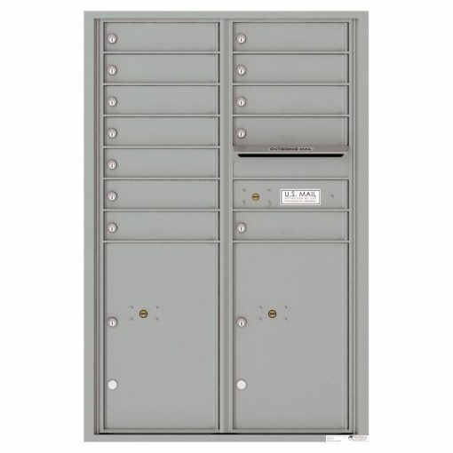 Florence Versatile Front Loading 4C Commercial Mailbox 4C13D 12 Silver Speck