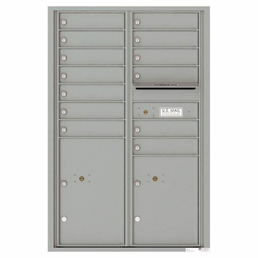 Florence Versatile Front Loading 4C Commercial Mailbox 4C13D-12 Silver Speck