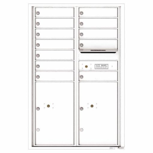 Florence Versatile Front Loading 4C Commercial Mailbox 4C13D-12 White