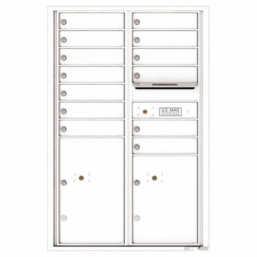 Florence Versatile Front Loading 4C Commercial Mailbox 4C13D 12 White