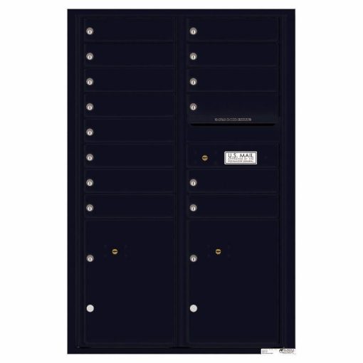 Florence Versatile Front Loading 4C Commercial Mailbox 4C13D-14 Black