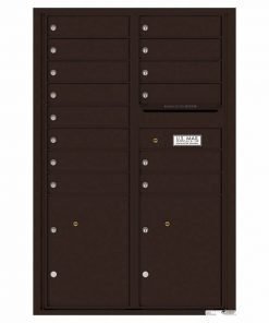 Florence Versatile Front Loading 4C Commercial Mailbox 4C13D-14 Dark Bronze