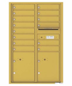 Florence Versatile Front Loading 4C Commercial Mailbox 4C13D-14 Gold Speck