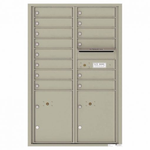 Florence Versatile Front Loading 4C Commercial Mailbox 4C13D-14 Postal Grey