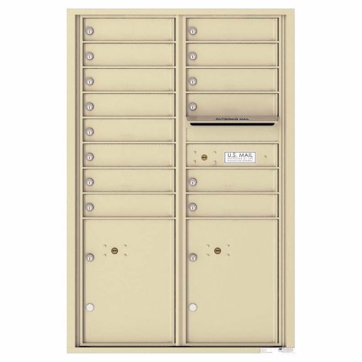 Florence Versatile Front Loading 4C Commercial Mailbox 4C13D-14 Sandstone