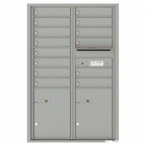 Florence Versatile Front Loading 4C Commercial Mailbox 4C13D 14 Silver Speck