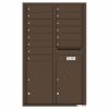 Florence Versatile Front Loading 4C Commercial Mailbox 4C14D-14 Antique Bronze