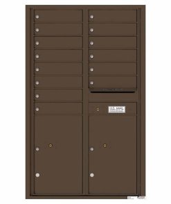 Florence Versatile Front Loading 4C Commercial Mailbox 4C14D-14 Antique Bronze