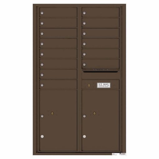 Florence Versatile Front Loading 4C Commercial Mailbox 4C14D-14 Antique Bronze