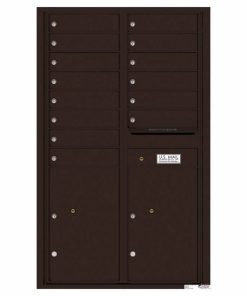 Florence Versatile Front Loading 4C Commercial Mailbox 4C14D-14 Dark Bronze