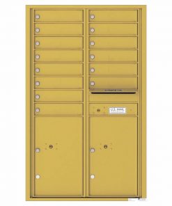 Florence Versatile Front Loading 4C Commercial Mailbox 4C14D-14 Gold Speck