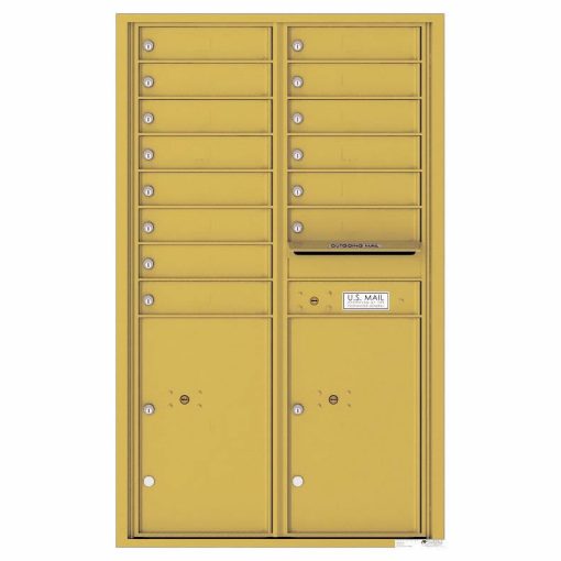 Florence Versatile Front Loading 4C Commercial Mailbox 4C14D-14 Gold Speck