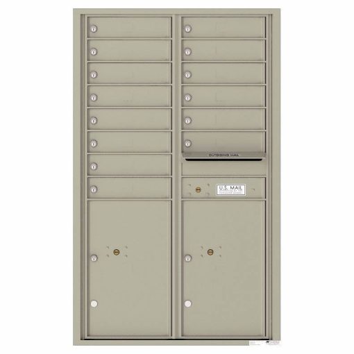 Florence Versatile Front Loading 4C Commercial Mailbox 4C14D-14 Postal Grey