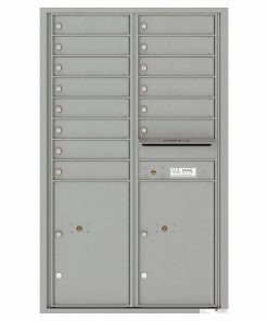 Florence Versatile Front Loading 4C Commercial Mailbox 4C14D-14 Silver Speck